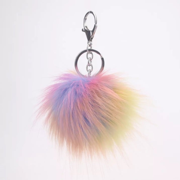 Image of Fur Pom Pom Keychain - Joy