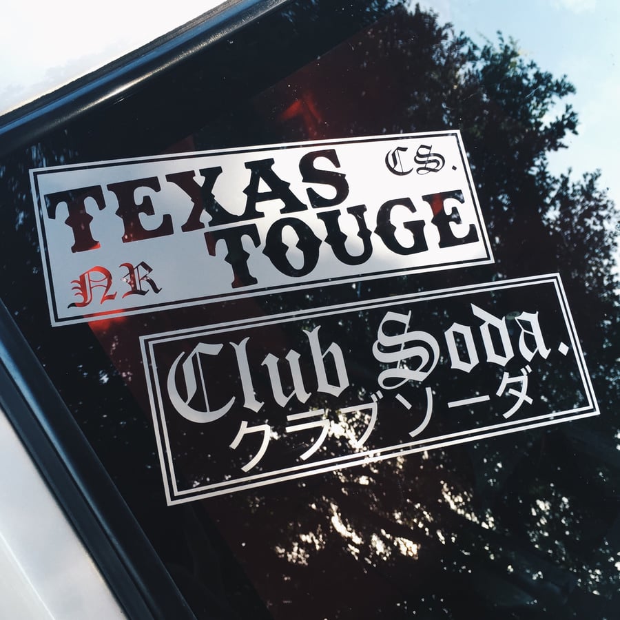 Image of Club Soda slap style decals