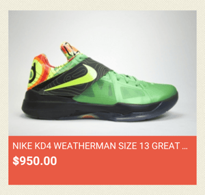 Image of Nike Kevin Durant IV 4 Weatherman VNDS