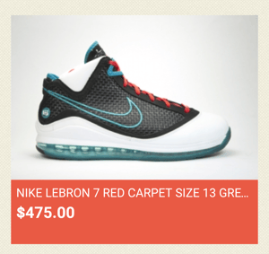Image of Nike Air LeBron VII 7 Red Carpet VNDS