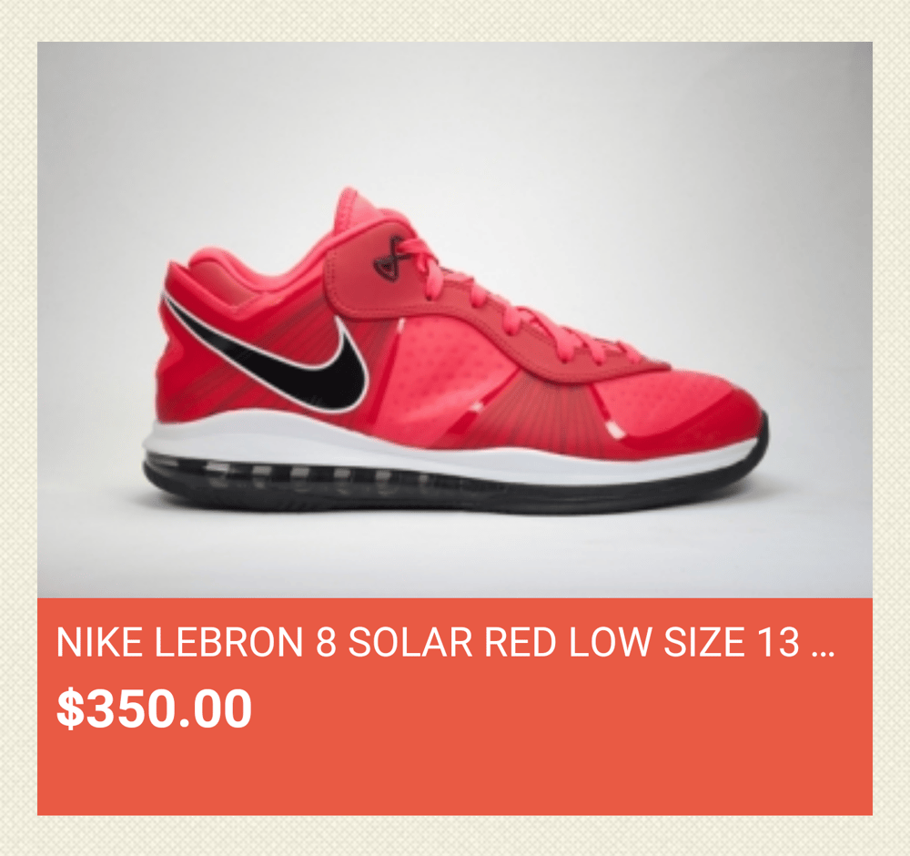Image of Nike Air Lebron VIII 8 Solar Red VNDS