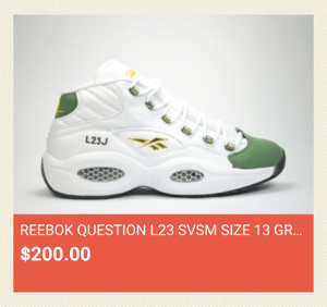 Image of Reebok Question Lebron James SVSM PE DS
