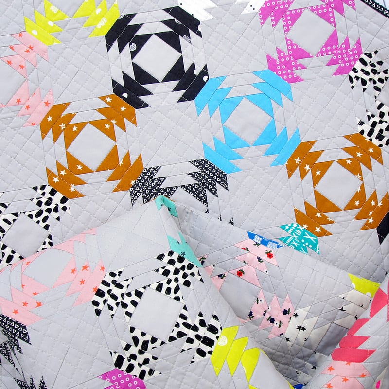 Image of Printshop Pineapple Block - Foundation Paper Piecing Pattern only.