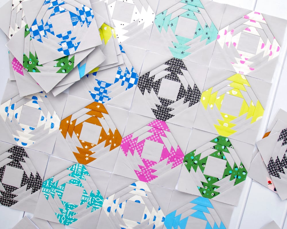 Image of Printshop Pineapple Block - Foundation Paper Piecing Pattern only.