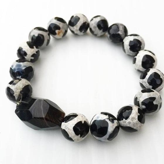 Image of Tribal Agate Faceted Bracelet