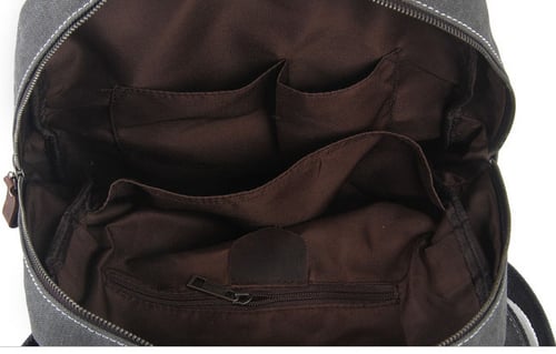 Image of Waxed Canvas Backpack/Rucksack, School Backpack, Hiking Travel Backpack 1022