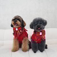 Image 2 of CUSTOM EMBROIDERED CHRISTMAS BOW - PLAID