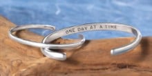 Image of "One Day at a Time"  Sterling Bracelet