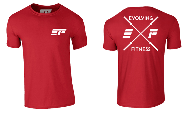 Image of Red Barbell Fitted T Shirt