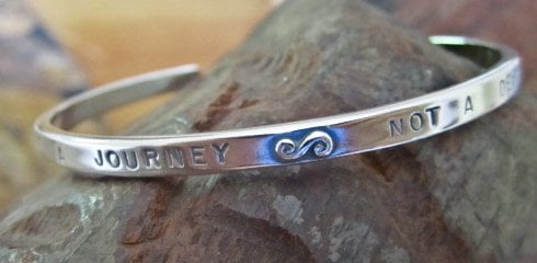 Image of "Life is a Journey~Not a Destination" Sterling Bracelet