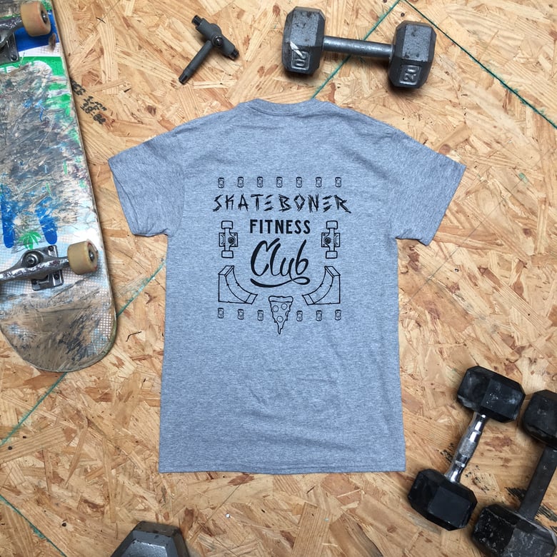 Image of SkateBoner Fitness Club tee (grey)