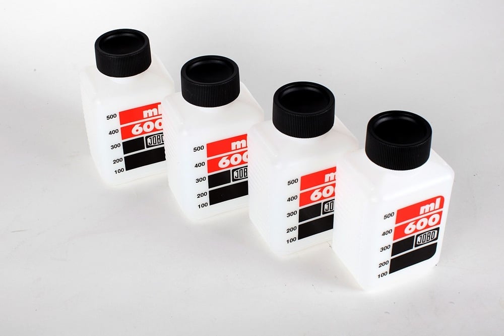 Image of Jobo 600ml Bottles (4-pack, white/clear)