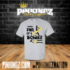Pinkingz Bowling T-Shirt - DNA of a Bowler|| Dark Heather Grey w/ Yellow & Black