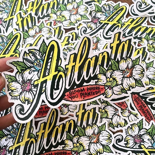 Atlanta "bloom where you planted" sticker