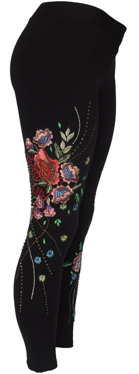 Buy Embroidered Legging with Floral Embroidery Online in India at Lowest  Prices - Price in India - buysnip.com