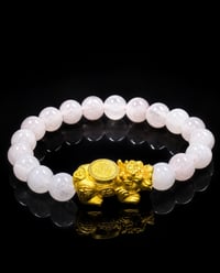 Image 2 of     24K Gold Pixiu Jade Bracelet