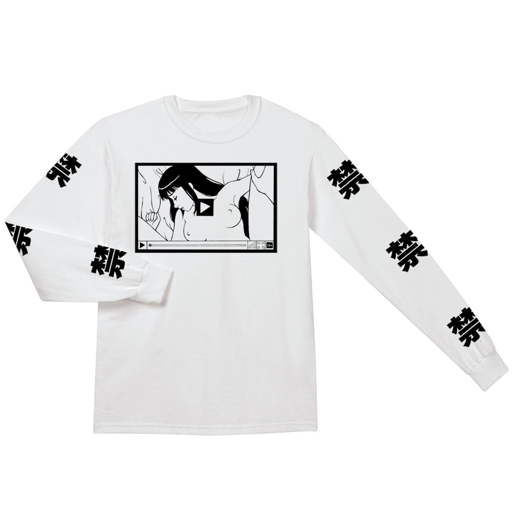 Image of PRESS PLAY - LONGSLEEVE - WHITE