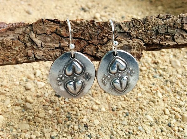 Image of Paired Hearts of Cyrene Earrings