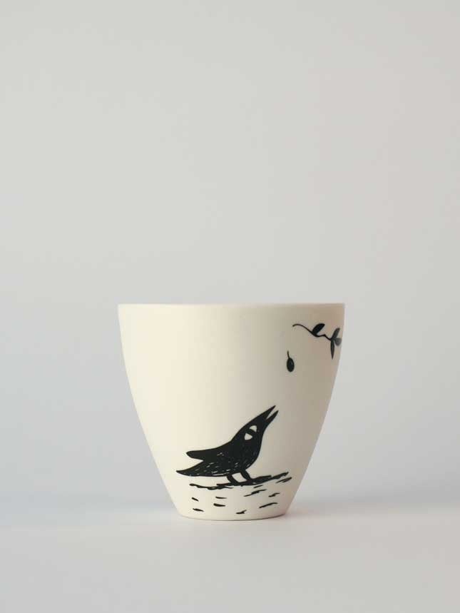Image of Small cup </br> black bird - Matt