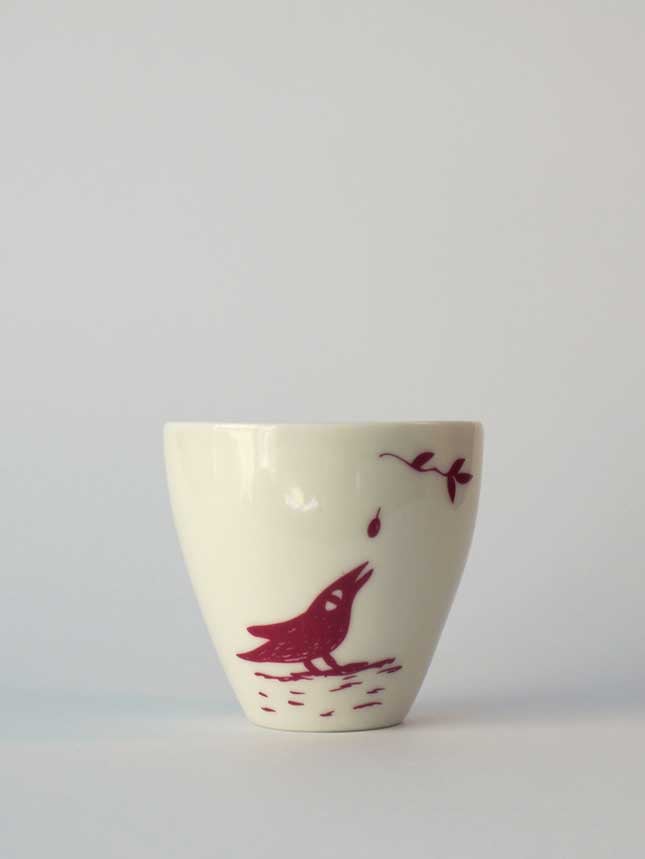 Image of Small cup </br> pink bird