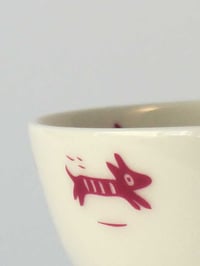 Image 3 of Bowl with </br>pink dogs