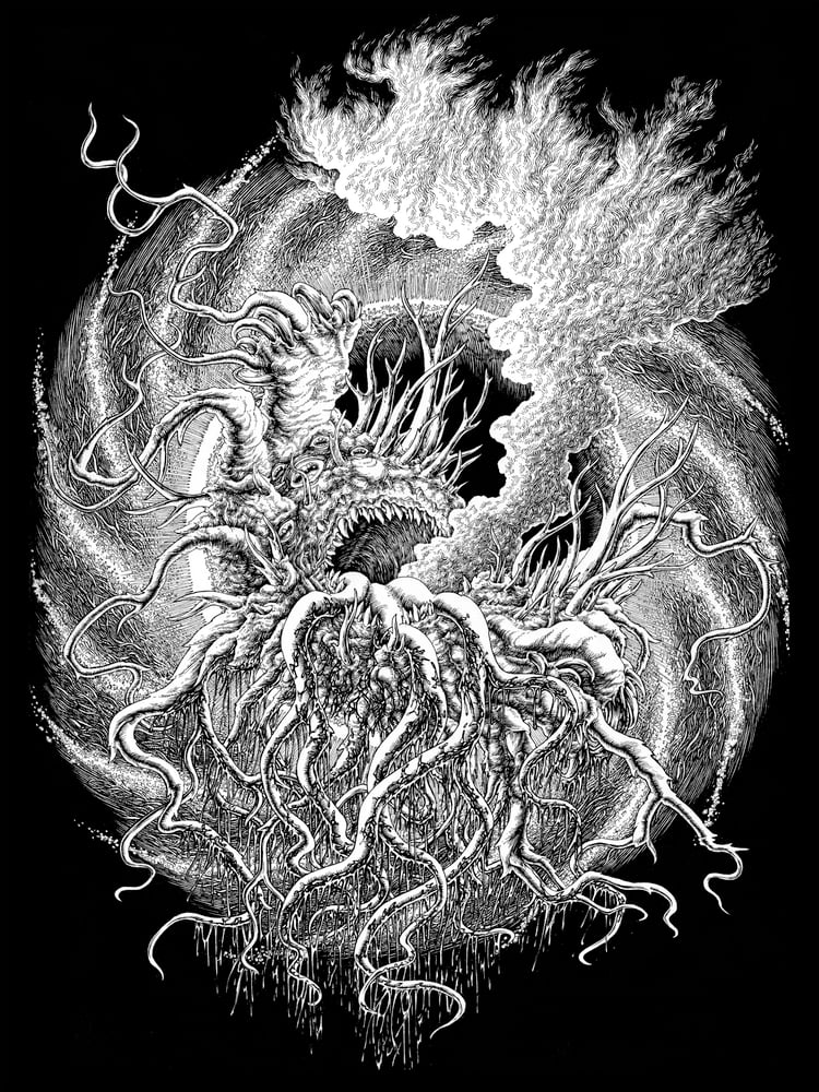 Image of DRAGGED INTO SUNLIGHT original tour artwork