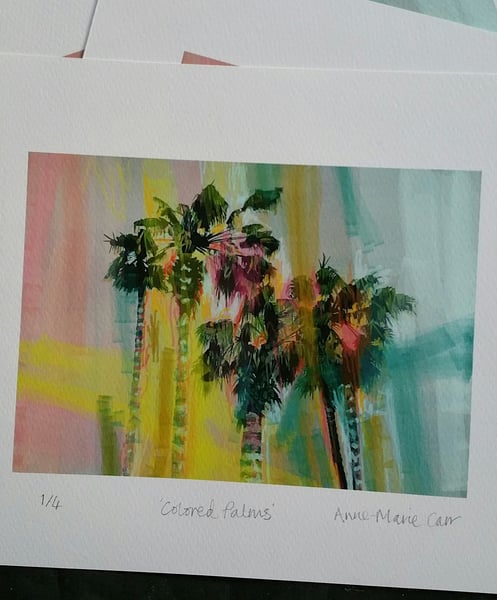 Image of Colored Palms  - Limited Summer Edition print 5x7"