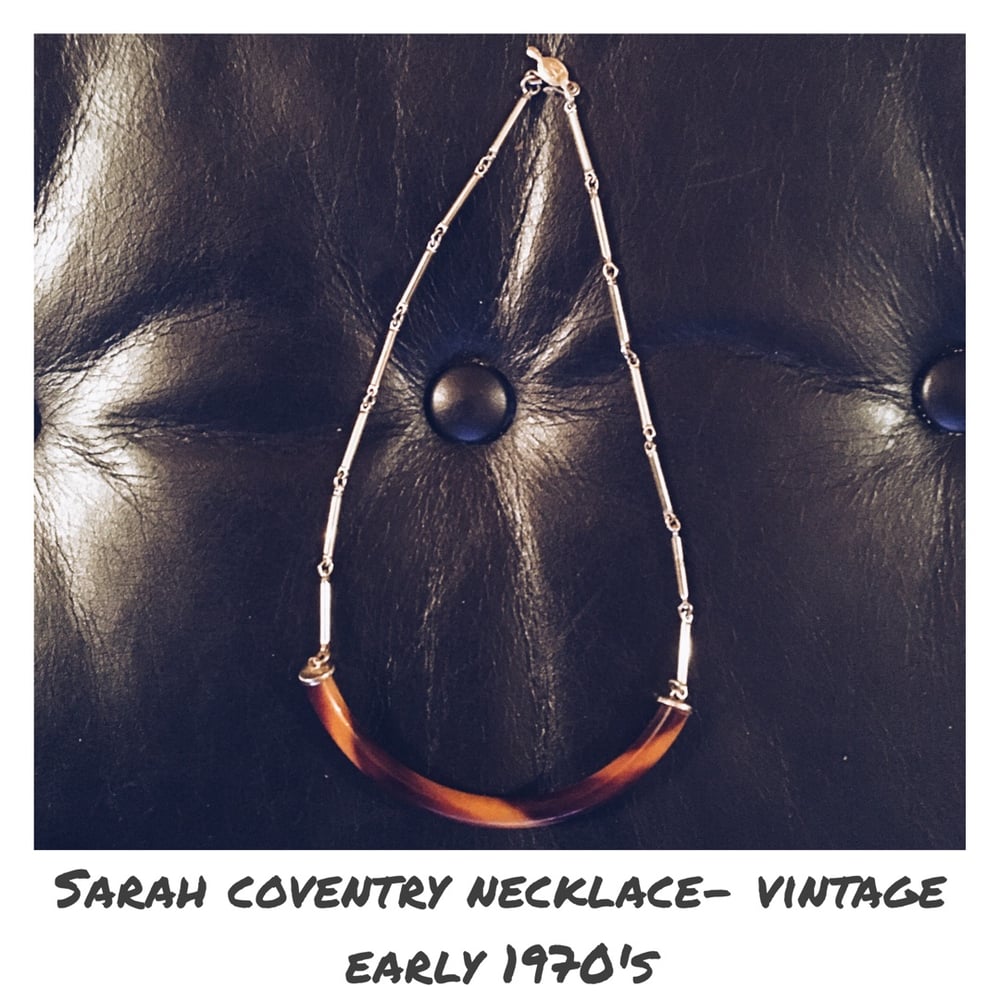 Image of Sarah Coventry Vintage Early 1970's Tortoise Shell Necklace
