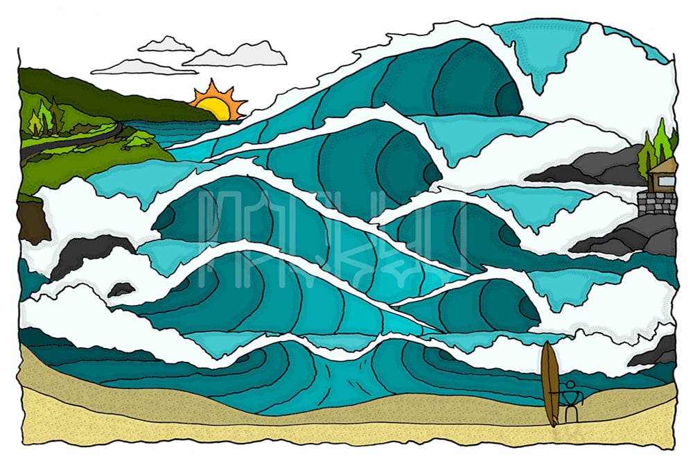 Image of Waimea Bay Winter Limited Edition Print