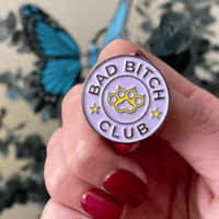 Image 1 of Bad Bitch Club Enamel Pin | Empowering Statement Jewelry for Bold Individuals