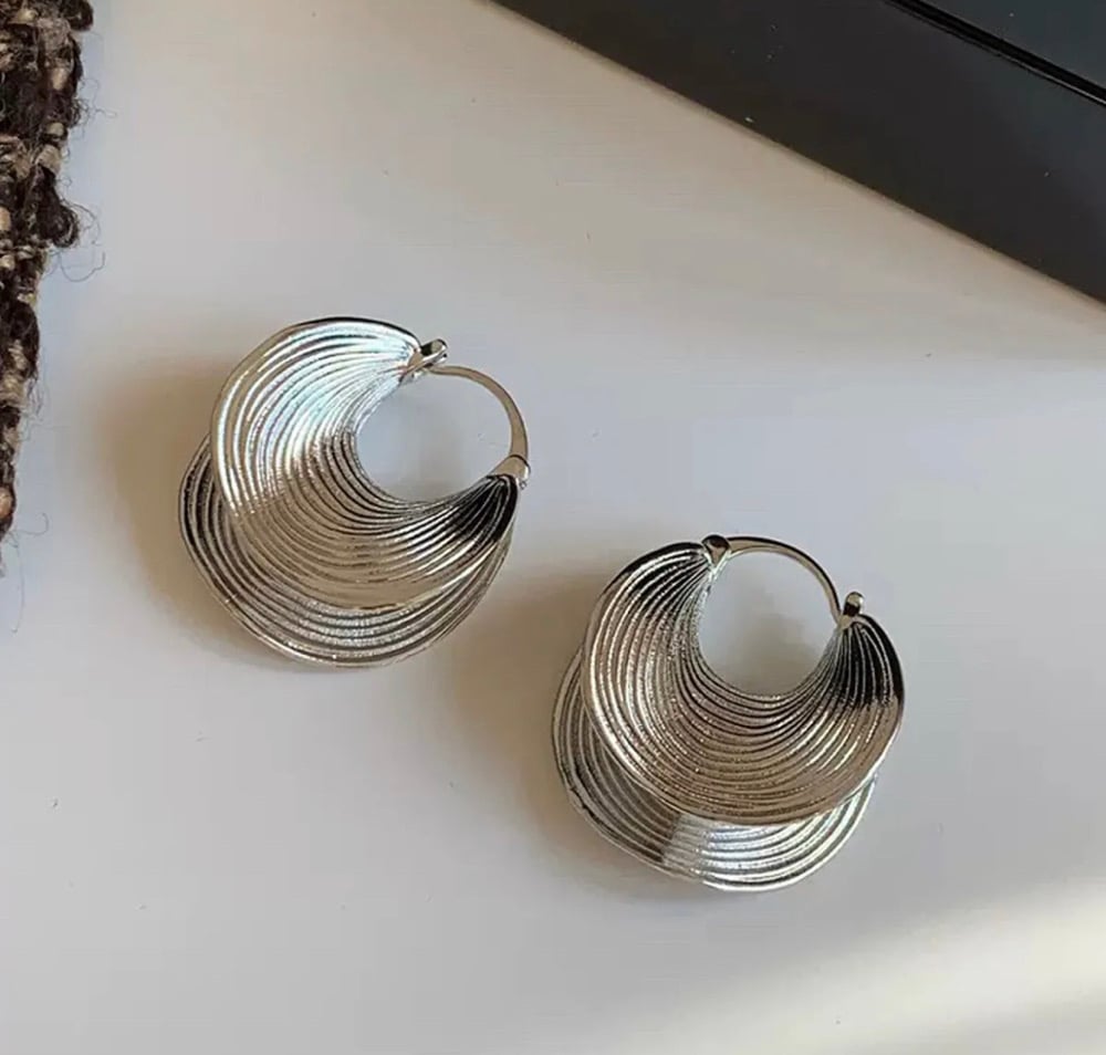 Image of Elgant  Lady Geometric  Solid Color Earrings 