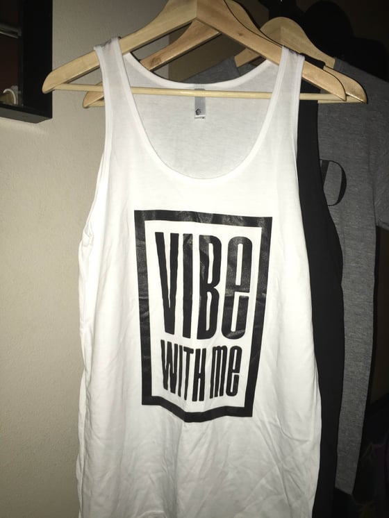 Image of 'VIBE WITH ME' Tank Top (White)