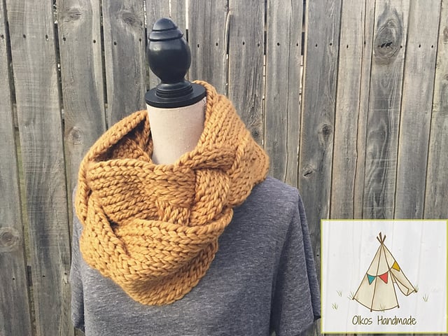 Image of Braided Infinity Scarf/Cowl