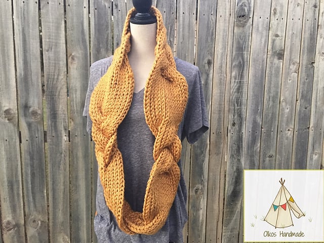 Image of Braided Infinity Scarf/Cowl