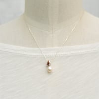 Image 3 of Puka shell necklace cultured freshwater pearl