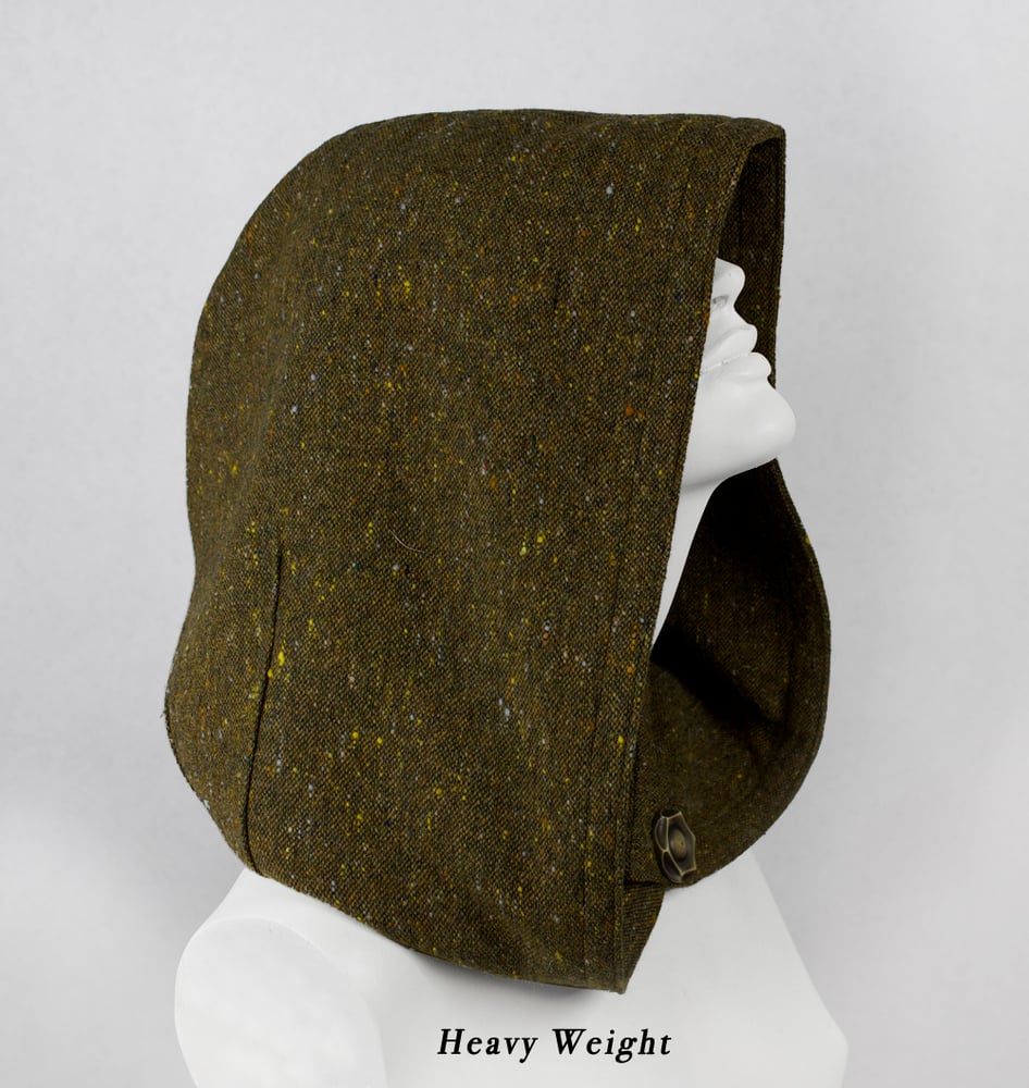 Image of Speckled Olive Wool Hood