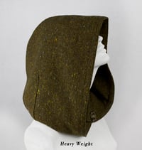 Image 2 of Speckled Olive Wool Hood