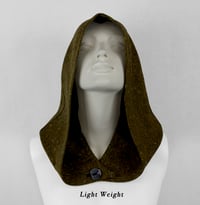 Image 1 of Speckled Olive Wool Hood