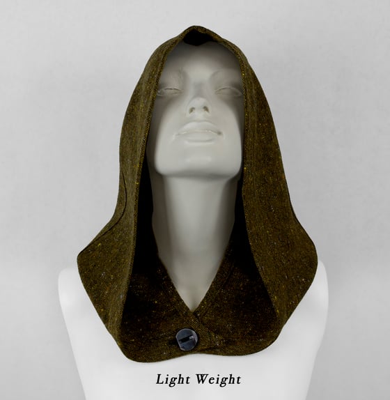 Image of Speckled Olive Wool Hood