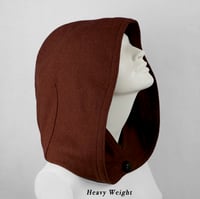 Image 2 of Brick Red Wool Hood