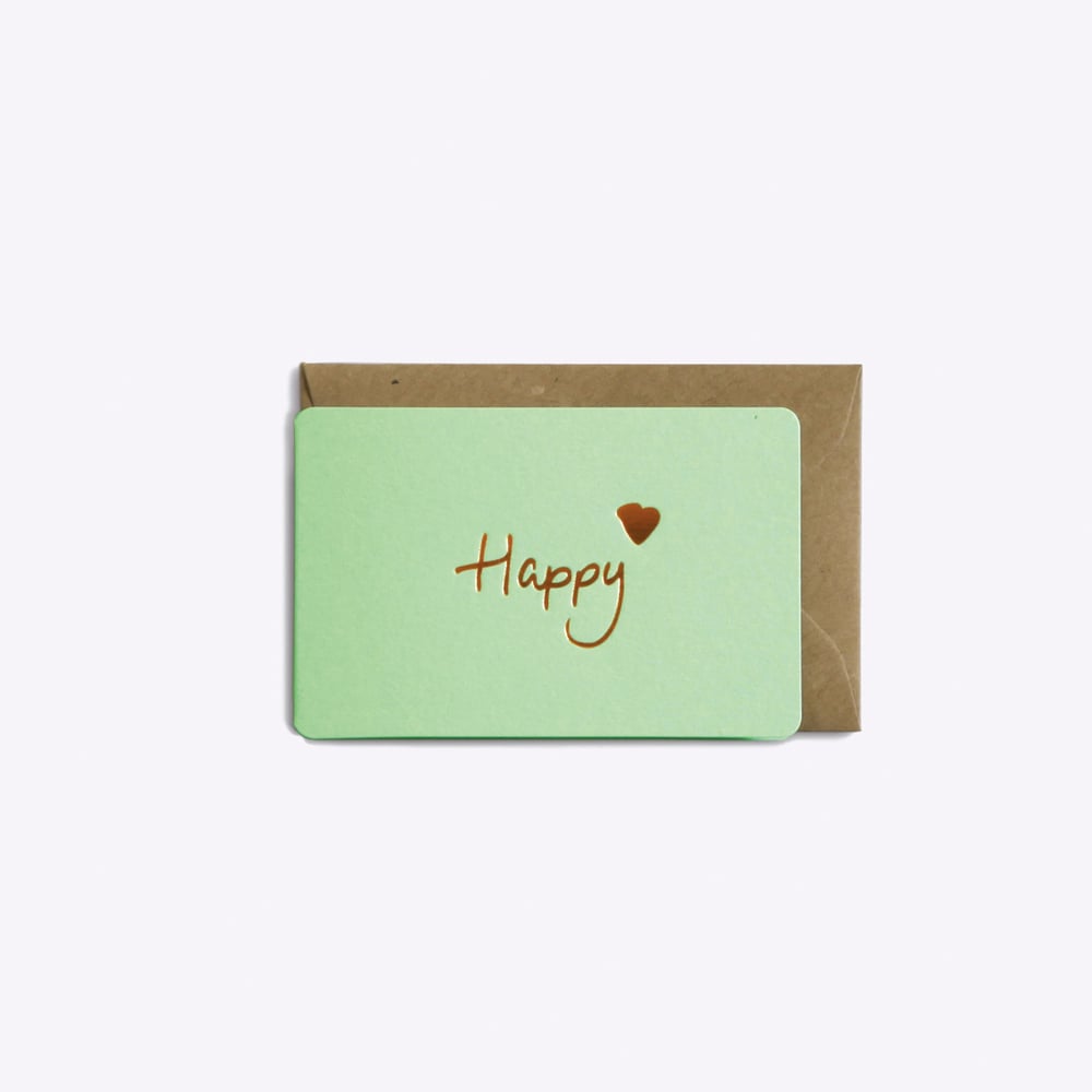 Image of MINI-CARTE HAPPY vert
