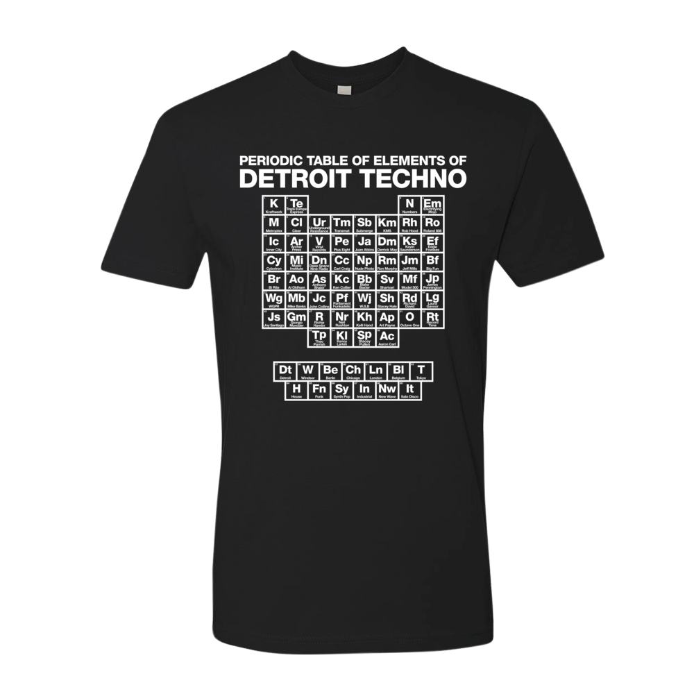 Image of Periodic Table of Detroit Techno Elements -Black