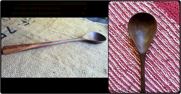 Image of Walnut Serving Spoon