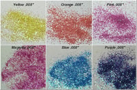 Colored Iridescent Hex Glitter .008"