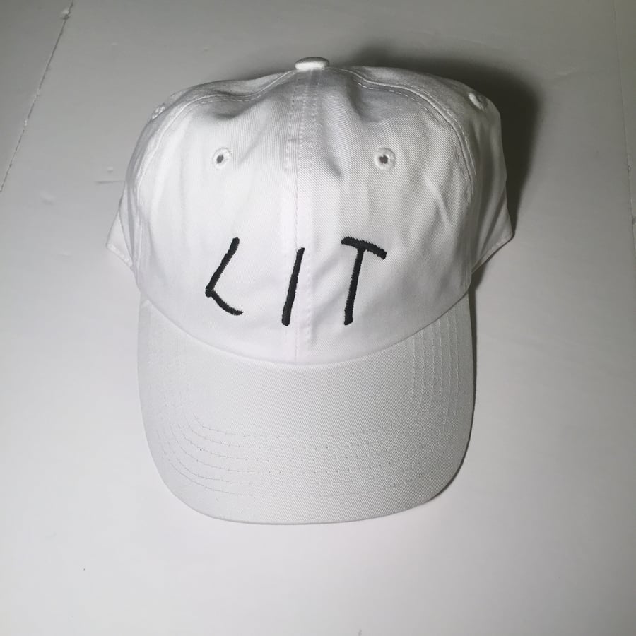 Image of Plain White "LIT" Dad Hat