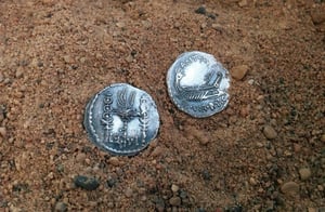 Image of Marc Antony Roman Silver Denarius LEG VI Ferrata 6th Legion