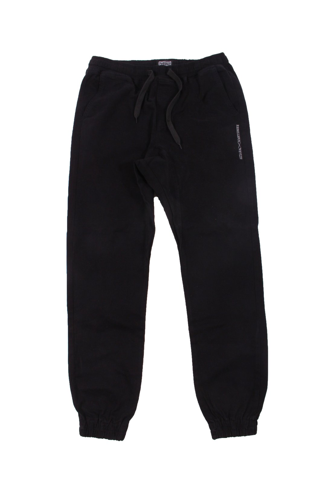 black twill joggers