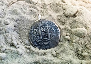 Image of 'Piece of Eight' Spanish 8 Reales Cob 1692 Pendant