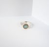 STERLING SILVER, BOULDER OPAL AND 9CT GOLD BLYTHE RING