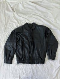Image 1 of Vintage oversized leather jacket // L